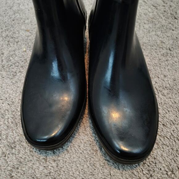Hunter Boots Women's Size 7 Tall Black Wedge Rubber Rain Arolla W24044 - Picture 5 of 9